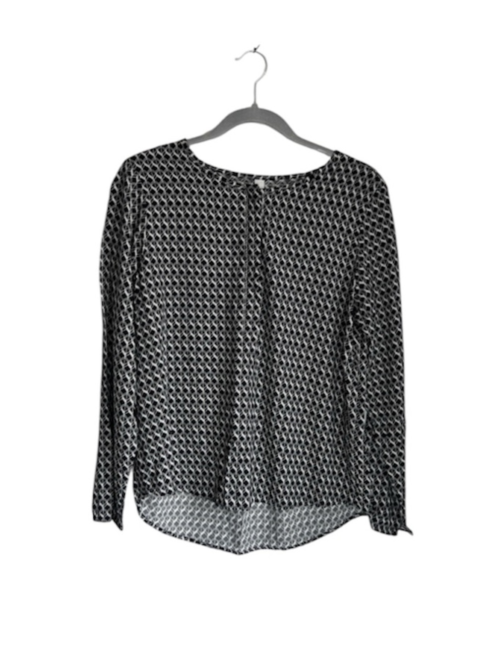 Soyaconcept Black & White Geometric Long Sleeve Blouse Size M